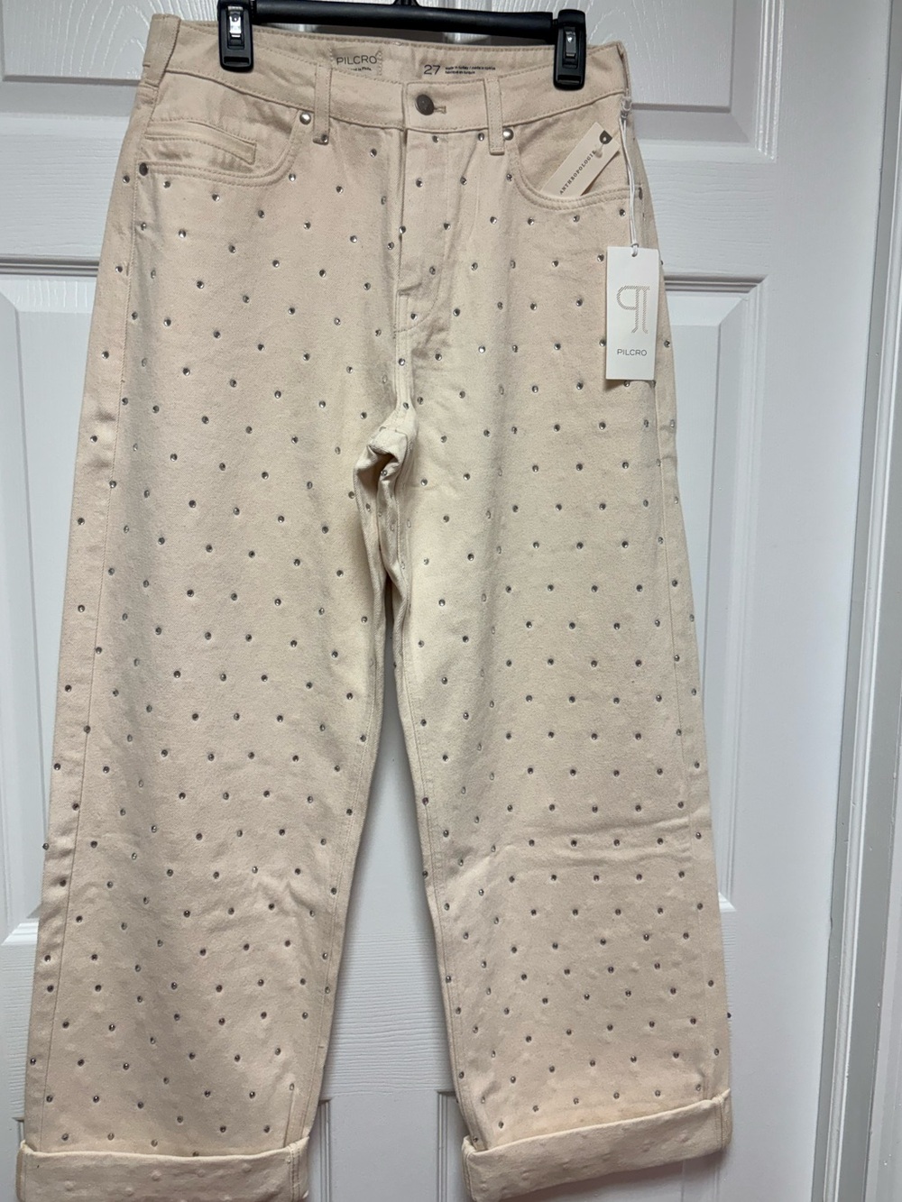 NWT Pilcro Sparkle Relaxed Cuff Jean